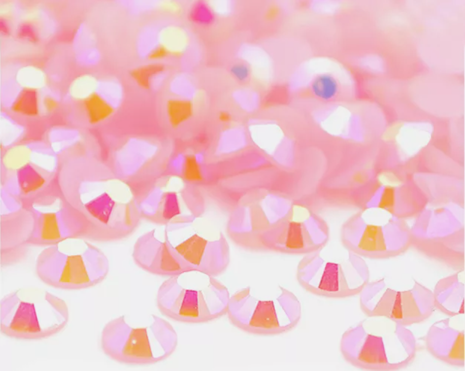 AB-BABY PINK FLAT BACK RHINESTONES
