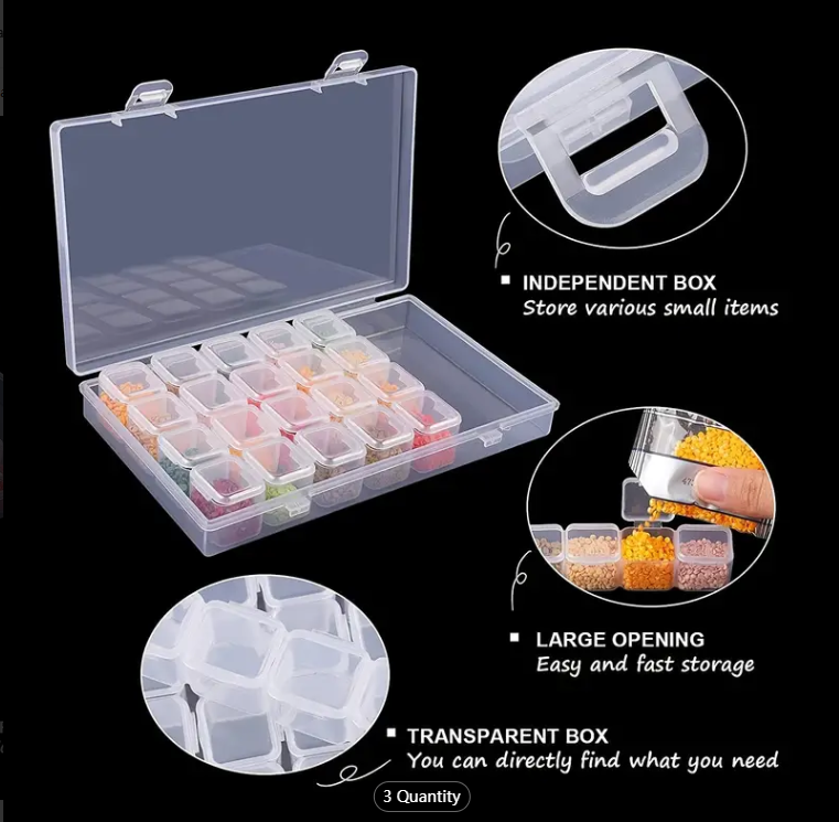 DIY Rhinestones Gems Diamond Art Tray Funnel Tools Kit Set