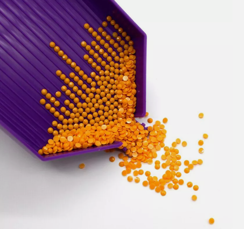 Rhinestones Gems Diamond Art Tray Plate- Clear Color