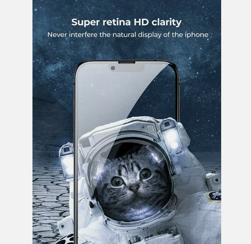 iPhone 17 Pro Max Tempered Glass Screen Protector – Privacy Film, HD Diamond