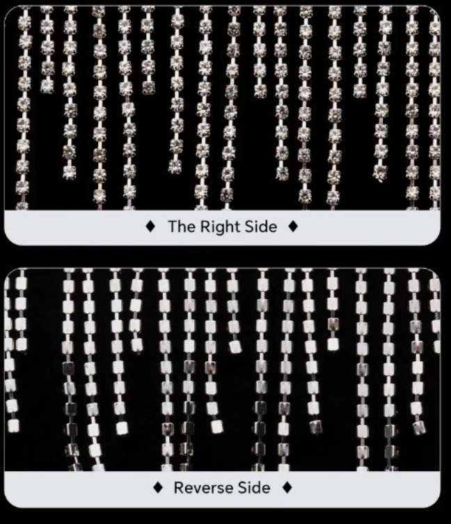Rhinestone Fringe Trim Crystal Glitter Tassel Chain Rhinestone Chain