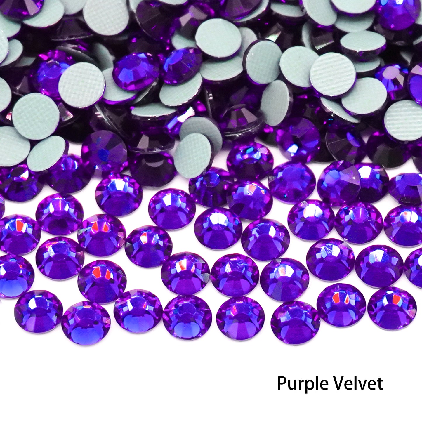 Glower® Purple Velvet Hotfix Rhinestone Flat Back
