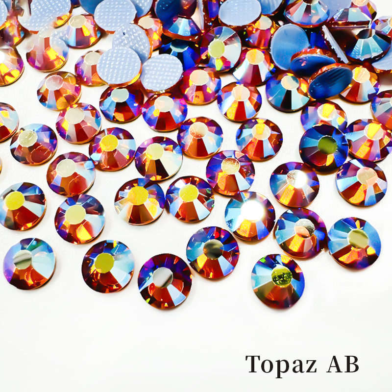 Glower® AB-Topaz Premium Hotfix Rhinestone Flat Back
