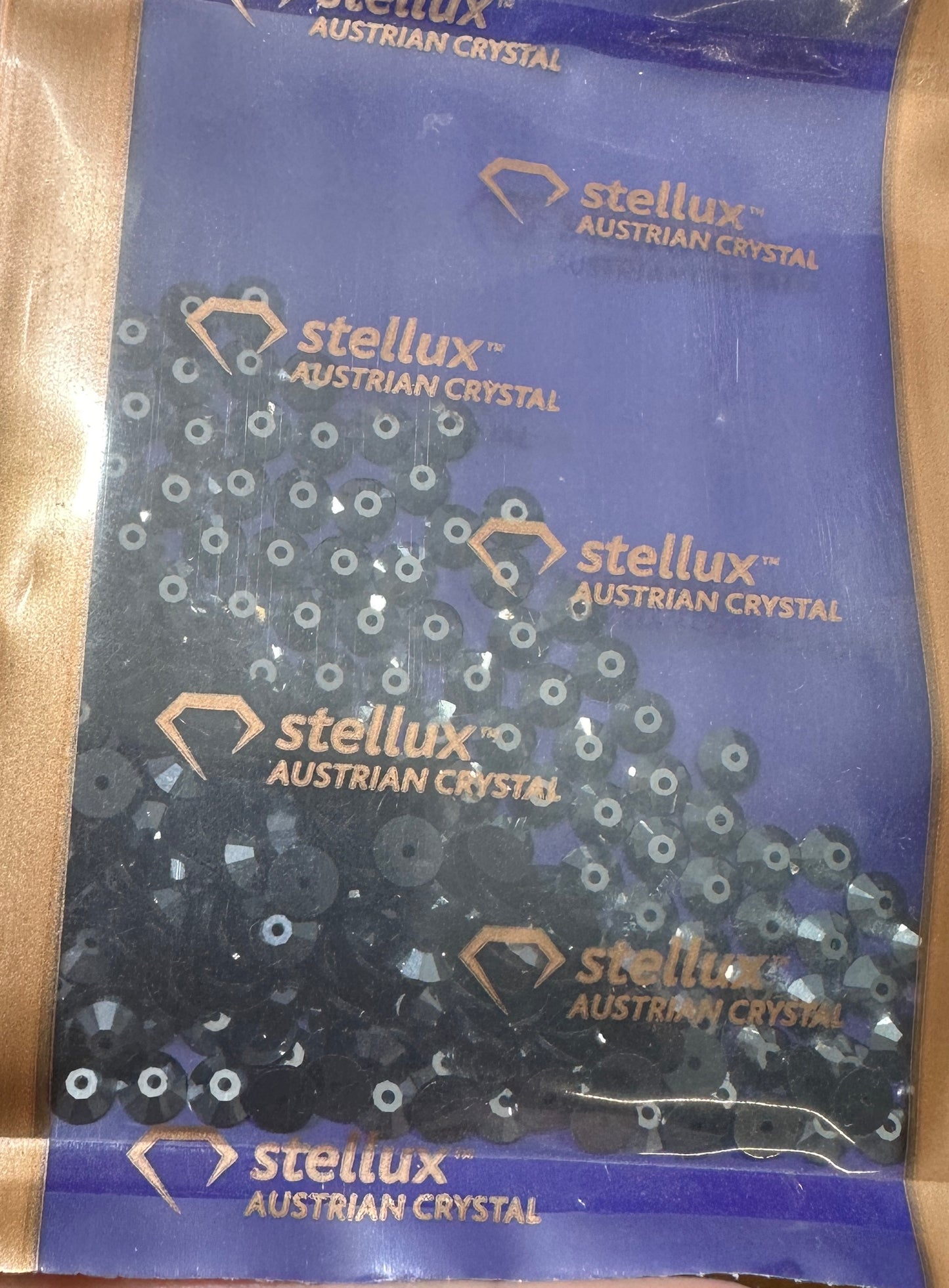 JET HEMATITE SEW-ON Stellux™ Austrian Crystal 393 FLAT BACK