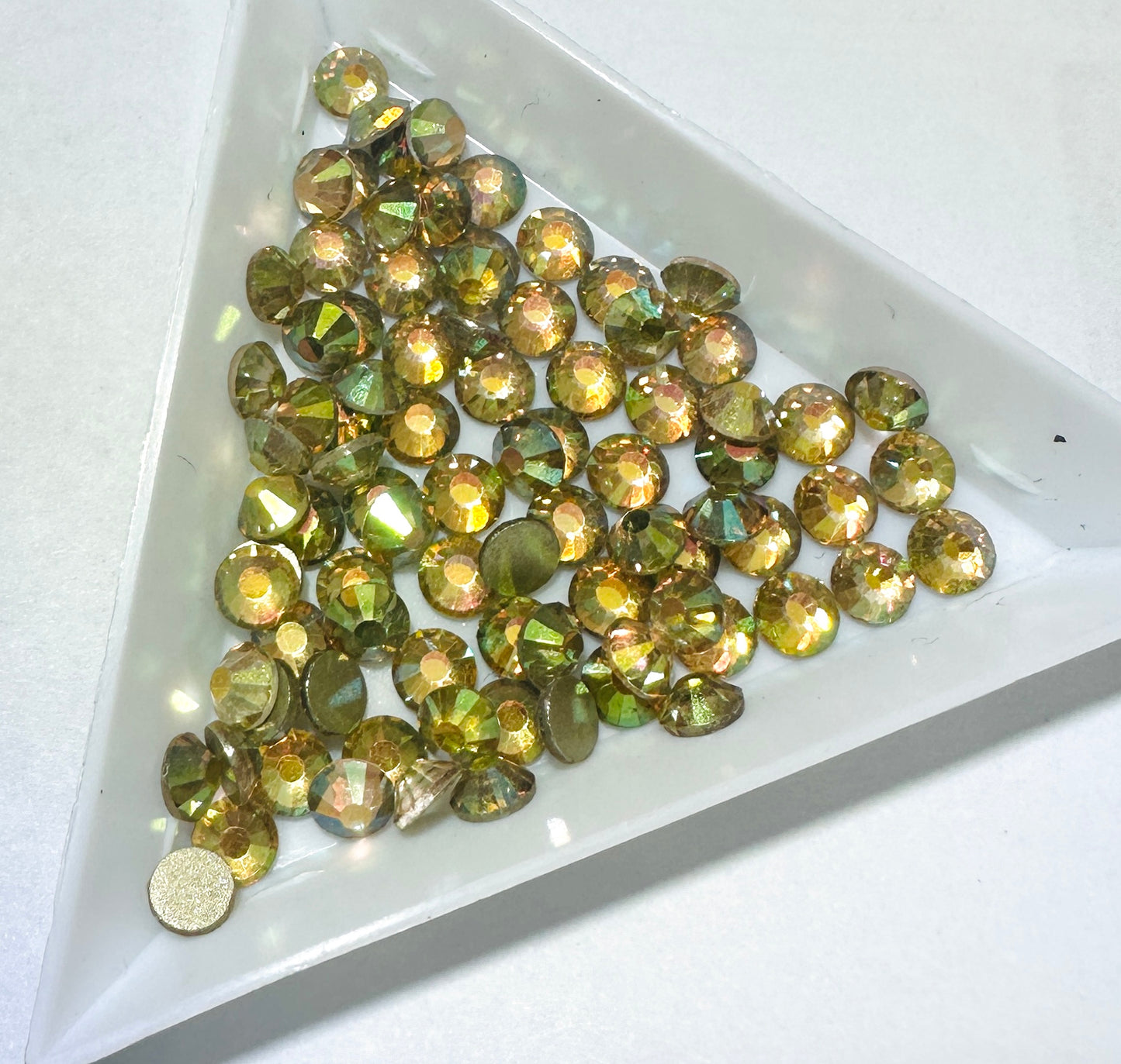 AB Coffee Glass Rhinestone No-Hotfix AAA Grade