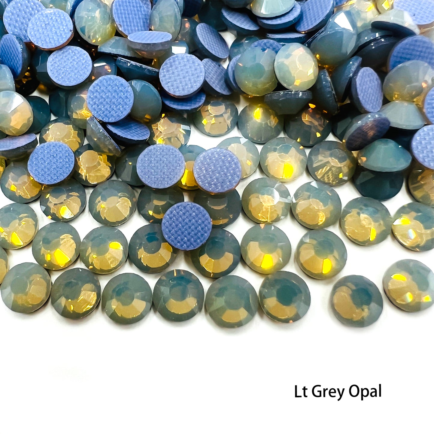 Glower® Light Grey Opal Premium Hotfix Rhinestone Flat Back