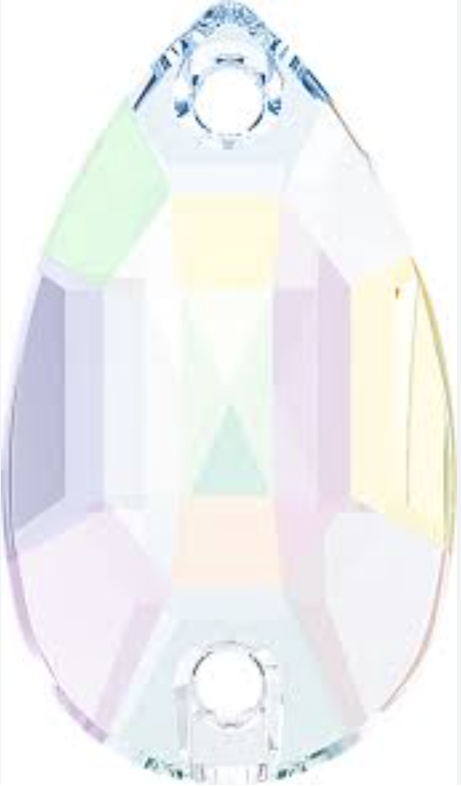 CRYSTAL AB DROP SEW-ON Stellux™ Austrian Crystal 330 FLAT BACK