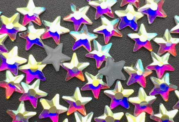 Glower® Star Shape Hotfix Rhinestone Flat Back