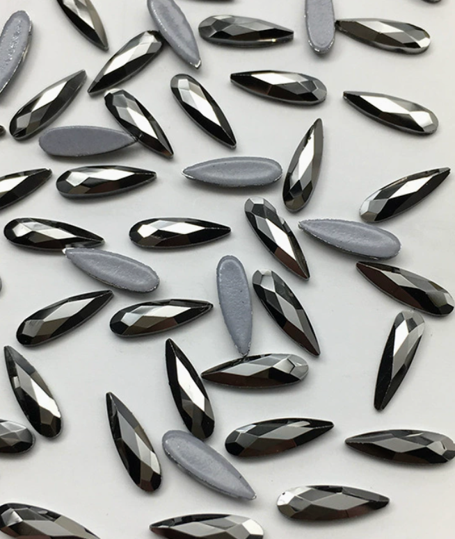 Glower® Teardrop Shape Hotfix Rhinestone Flat Back