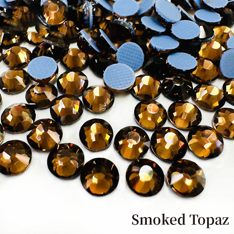 Glower® Smoked Topaz Premium Hotfix Rhinestone Flat Back