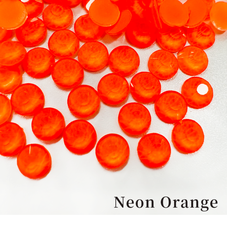 Glower® Neon Orange Premium Hotfix Rhinestone Flat Back