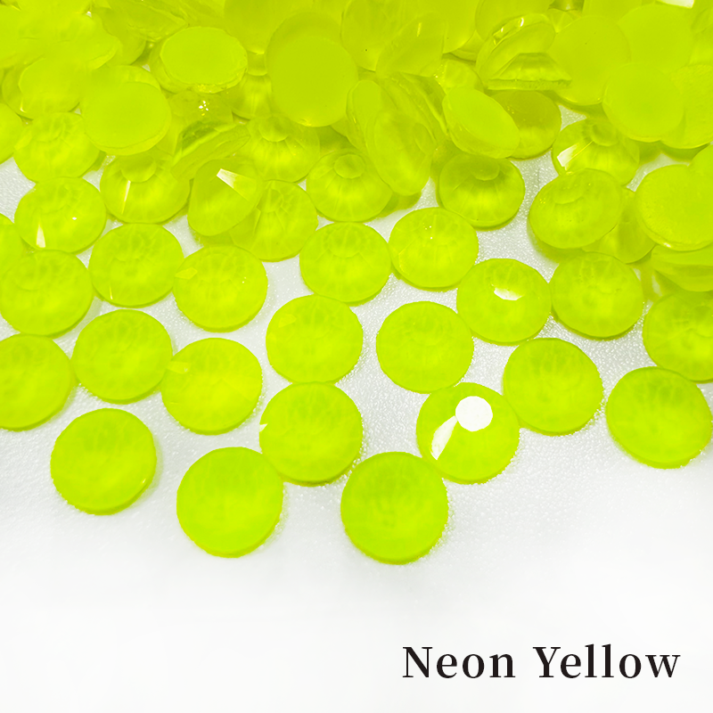 Glower® Neon Yellow Premium Hotfix Rhinestone Flat Back