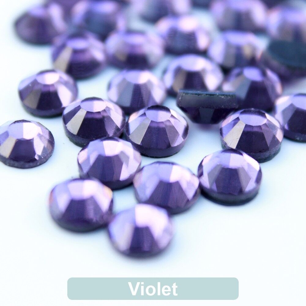Violet DMC Hotfix Rhinestone Flat Back