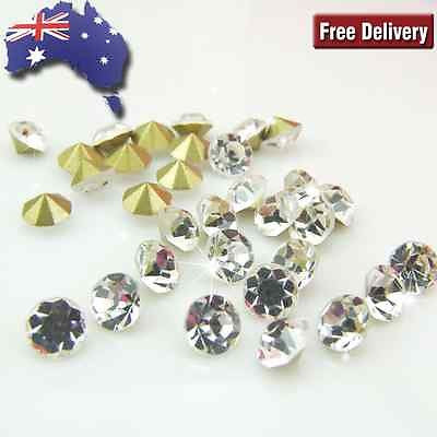 SS8.5-SS38 Grade-A Point Back Clear Diamante Rhinestone