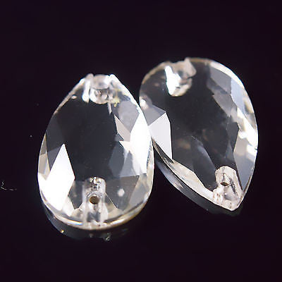 5pcs Sewing Beveled Glass Rhinestones Centrepiece Flat Back Crystal Decoration