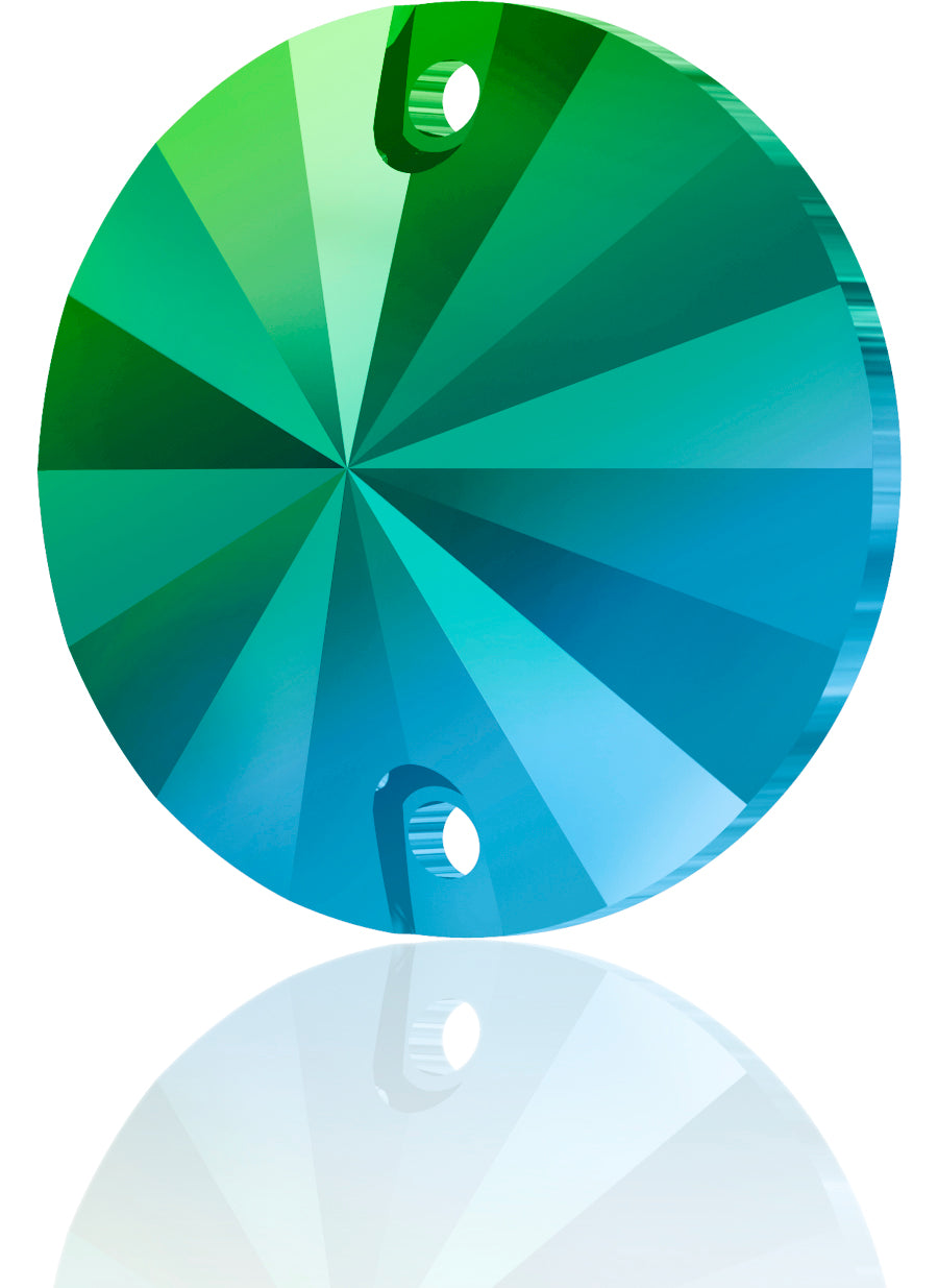 CRYSTAL SCARABAEUS GREEN RIVOLI SEW-ON SWAROVSKI® CRYSTAL 3200 FLAT BACK