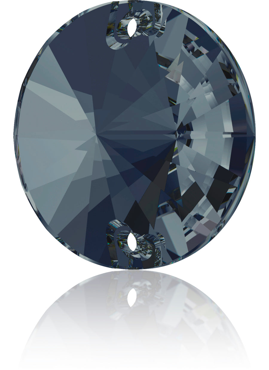 GRAPHITE RIVOLI SEW-ON SWAROVSKI® CRYSTAL 3200 FLAT BACK