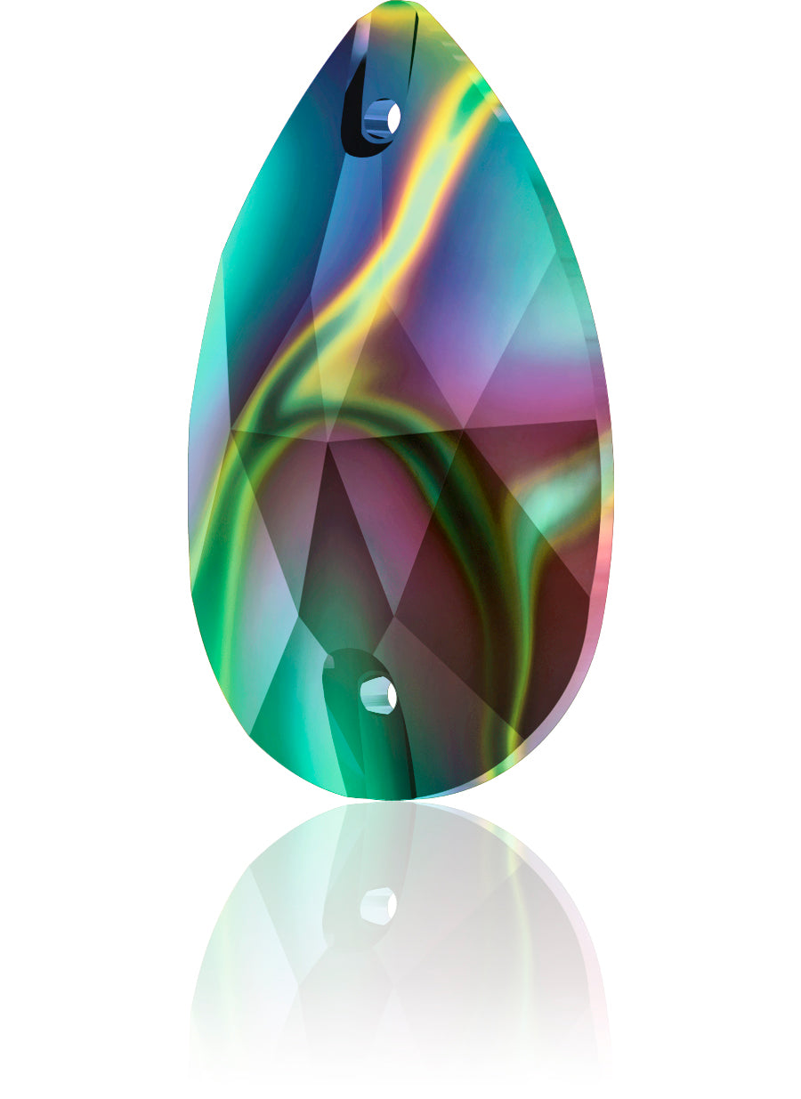 CRYSTAL RAINBOW DARK DROP SEW-ON SWAROVSKI® CRYSTAL 3230 FLAT BACK