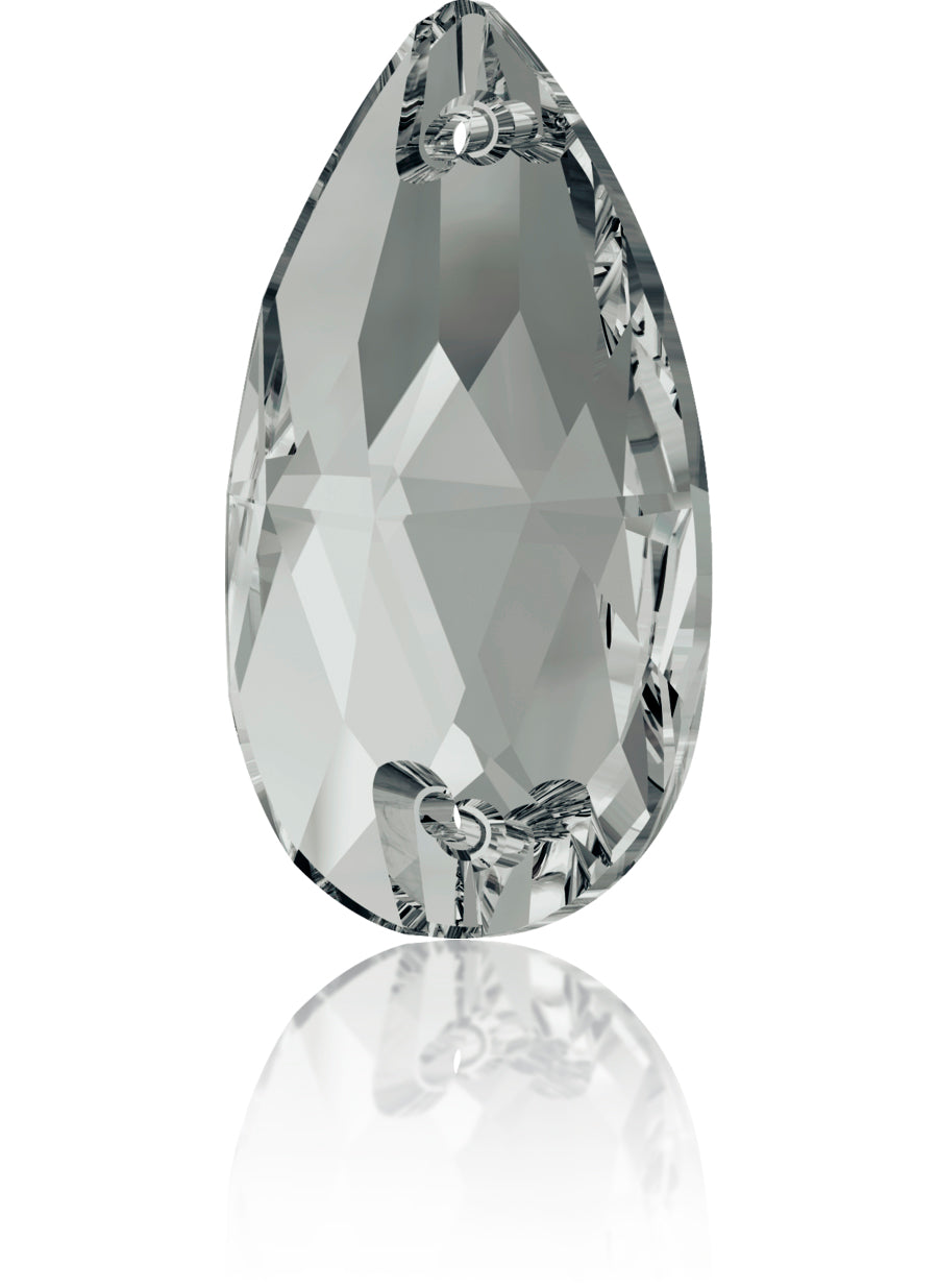 CRYSTAL SILVER NIGHT DROP SEW-ON SWAROVSKI® CRYSTAL 3230 FLAT BACK
