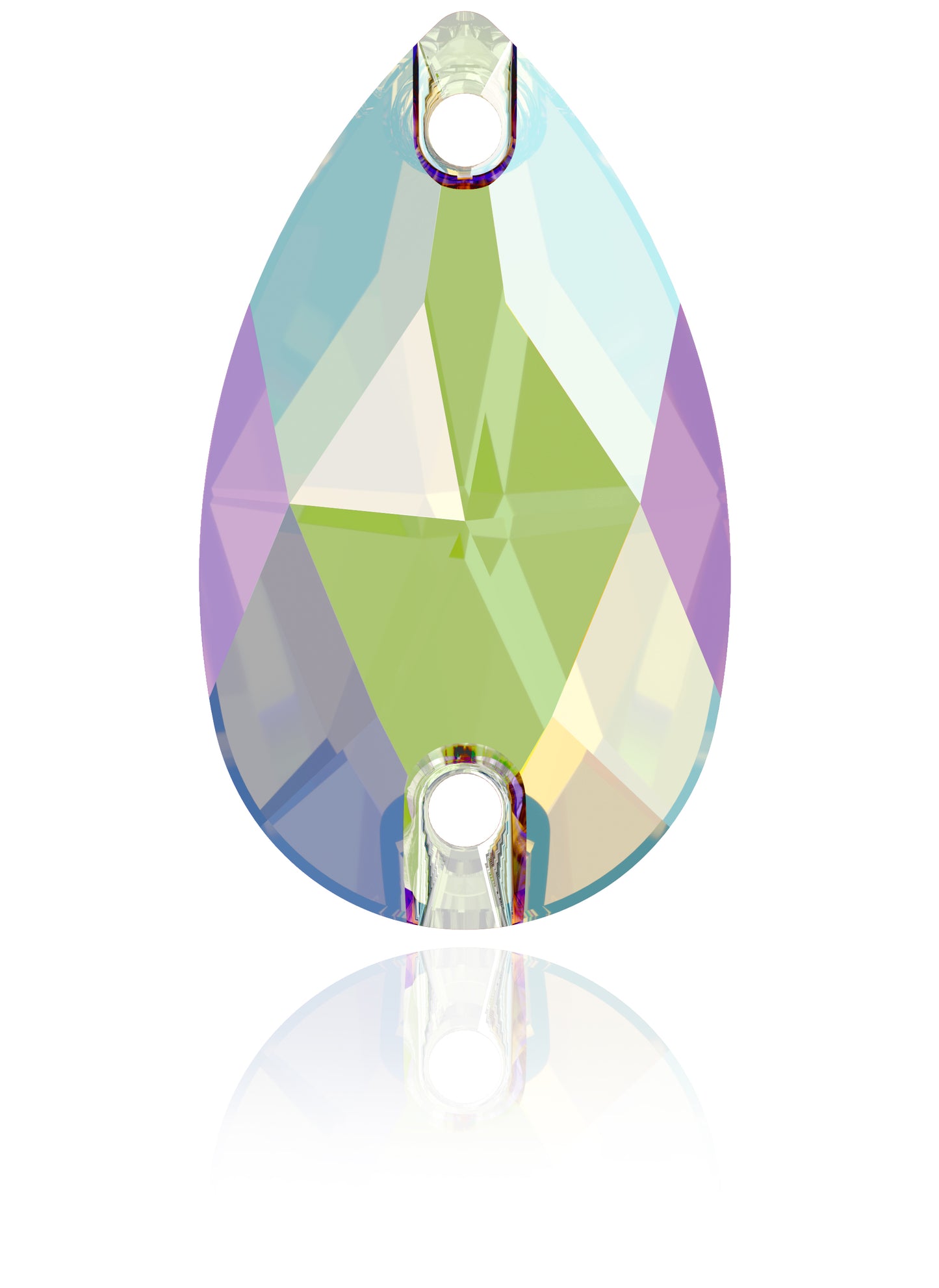ERINITE SHIMMER DROP SEW-ON SWAROVSKI® CRYSTAL 3230 FLAT BACK