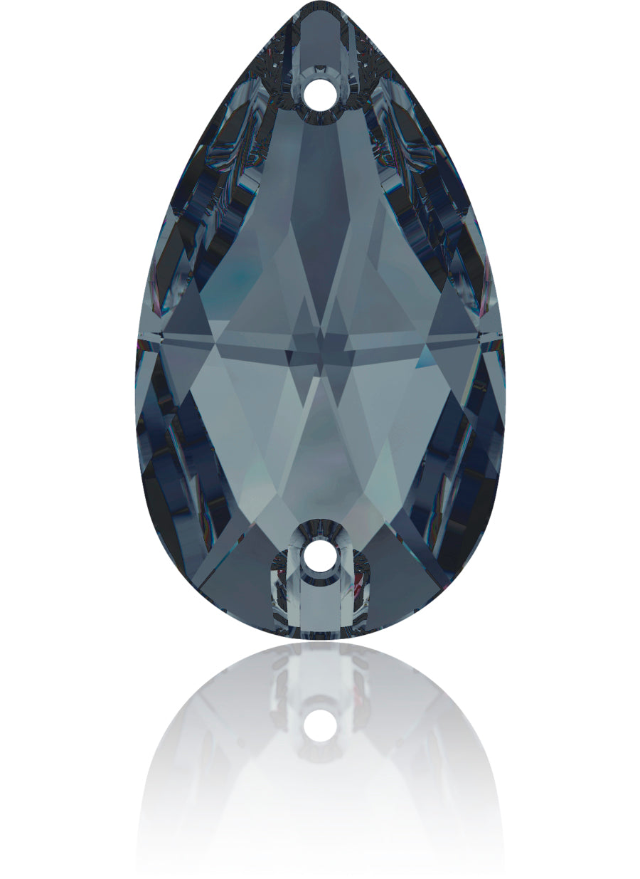 GRAPPHITE DROP SEW-ON SWAROVSKI® CRYSTAL 3230 FLAT BACK