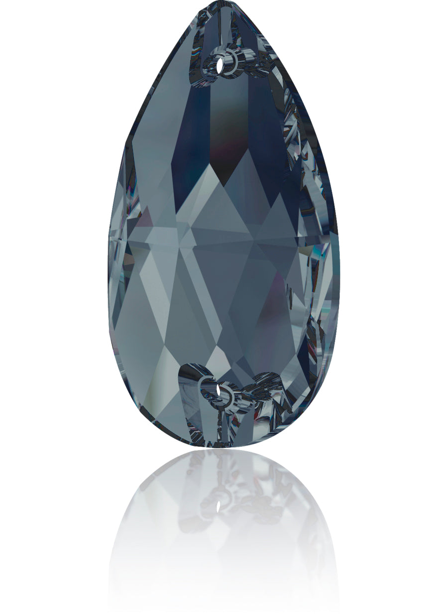 GRAPPHITE DROP SEW-ON SWAROVSKI® CRYSTAL 3230 FLAT BACK