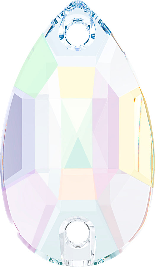 CRYSTAL AB DROP SEW-ON Stellux™ Austrian Crystal 330 FLAT BACK