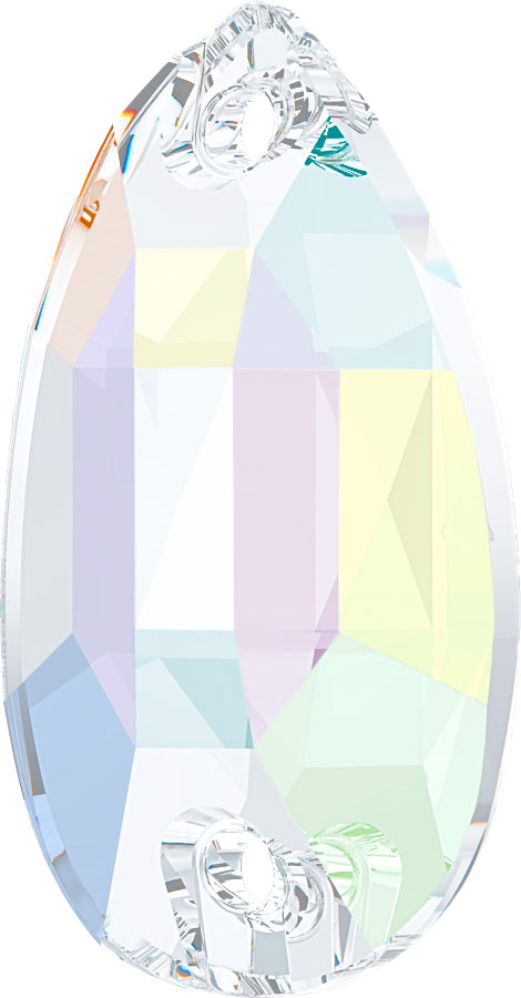 CRYSTAL AB DROP SEW-ON Stellux™ Austrian Crystal 330 FLAT BACK