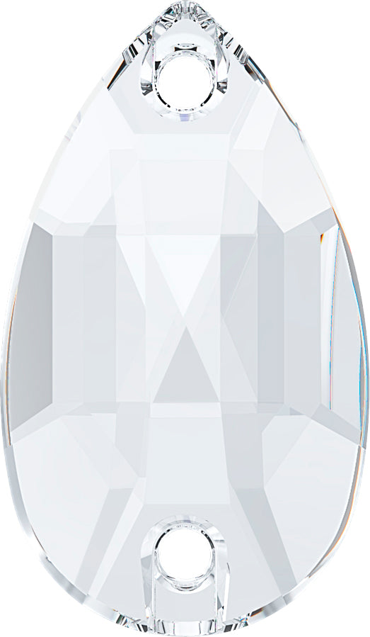 CRYSTAL CLEAR DROP SEW-ON Stellux™ Austrian Crystal 330 FLAT BACK