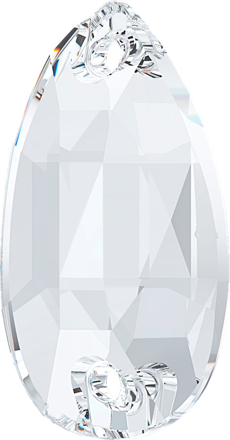 CRYSTAL CLEAR DROP SEW-ON Stellux™ Austrian Crystal 330 FLAT BACK
