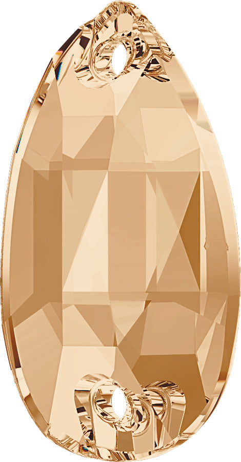 CRYSTAL GOLD HONEY DROP SEW-ON Stellux™ Austrian Crystal 330 FLAT BACK