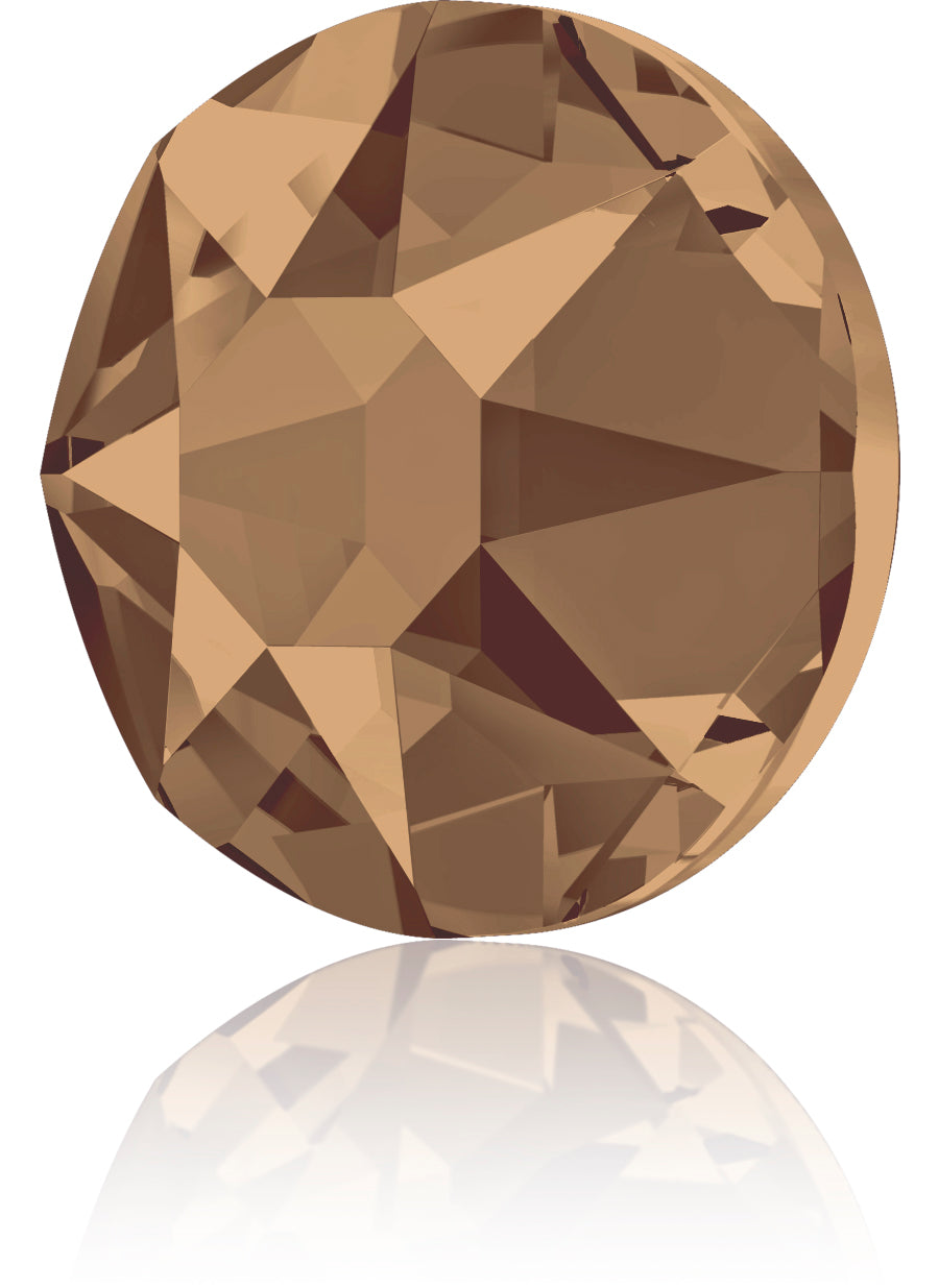 CRYSTAL BRONZE SHADE HOTFIX SWAROVSKI® CRYSTAL XIRIUS ROSE 2078 FLAT BACK