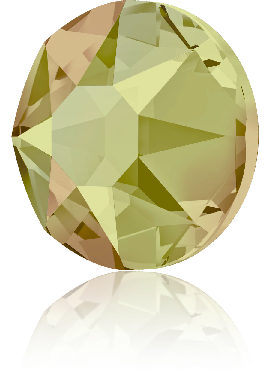 CRYSTAL LUMINOUS GREEN HOTFIX SWAROVSKI® CRYSTAL XIRIUS ROSE 2078 FLAT BACK