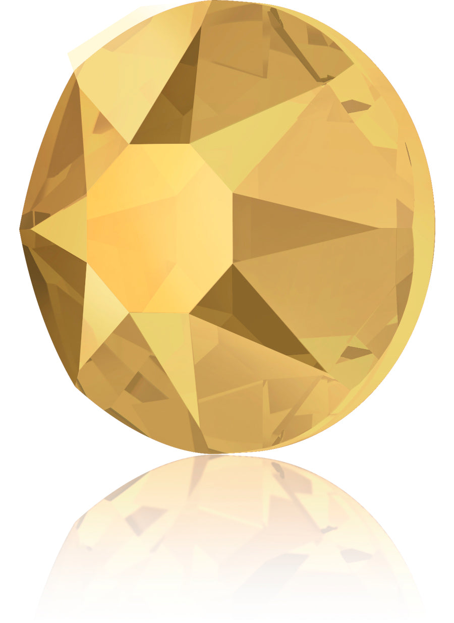 CRYSTAL METALLIC SUNSHINE HOTFIX SWAROVSKI® CRYSTAL XIRIUS ROSE 2078 FLAT BACK