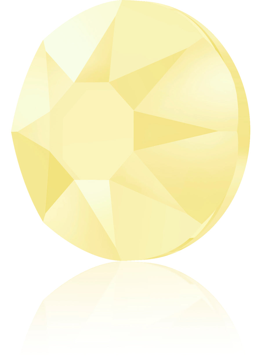 CRYSTAL POWDER YELLOW HOTFIX SWAROVSKI® CRYSTAL XIRIUS ROSE 2078 FLAT BACK