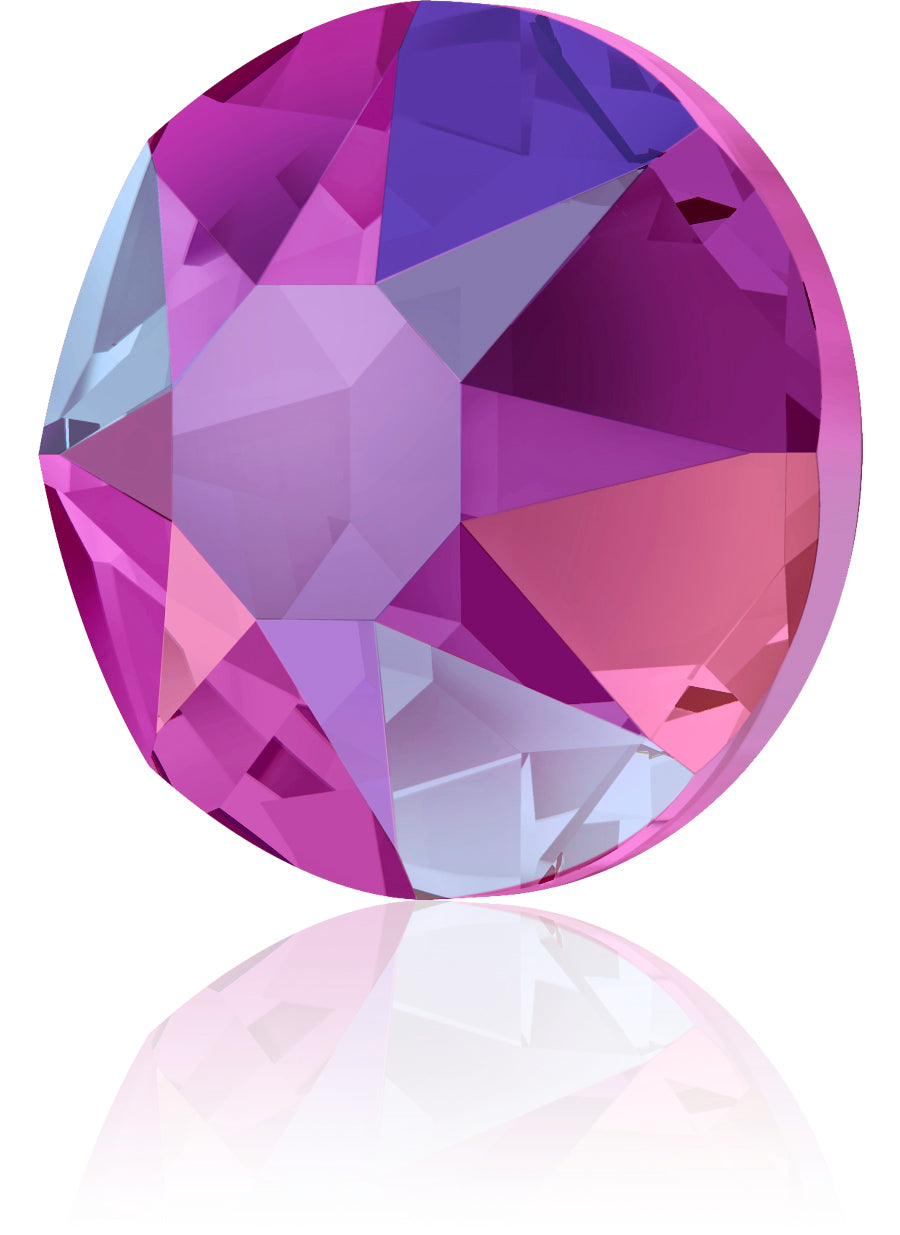 FUCHSIA SHIMMER HOTFIX SWAROVSKI® CRYSTAL XIRIUS ROSE 2078 FLAT BACK