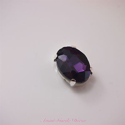 5pcs 10x14mm Oval Coloured Beveled Glass Sewing Rhinestones Crystal Decoration