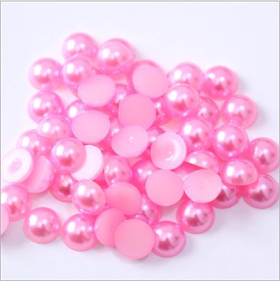 FLAT BACKED HALF PEARLS (Rose)