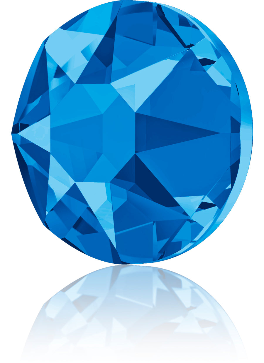 SAPPHIRE HOTFIX SWAROVSKI® CRYSTAL XIRIUS ROSE 2078 FLAT BACK