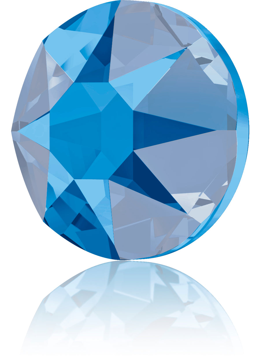 SAPPHIRE SATIN HOTFIX SWAROVSKI® CRYSTAL XIRIUS ROSE 2078 FLAT BACK