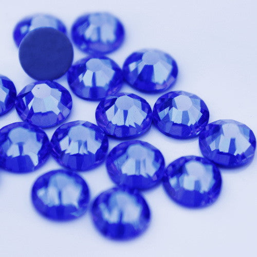 Glower® Sapphire Premium Hotfix Rhinestone Flat Back