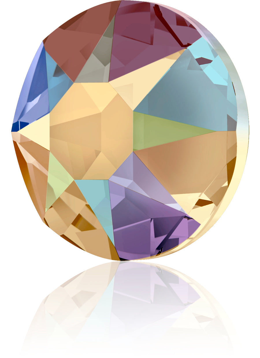 TOPAZ SHIMMER HOTFIX SWAROVSKI® CRYSTAL XIRIUS ROSE 2078 FLAT BACK