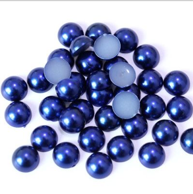FLAT BACKED HALF PEARLS (Dark Blue)