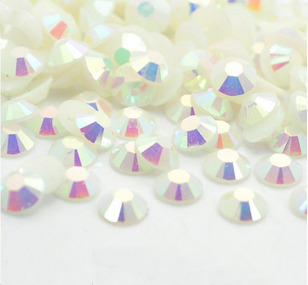 AB-IVORY FLAT BACK RHINESTONES