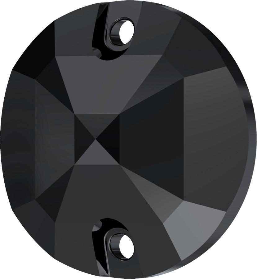 JET RIVOLI SEW-ON Stellux™ Austrian Crystal 310 FLAT BACK