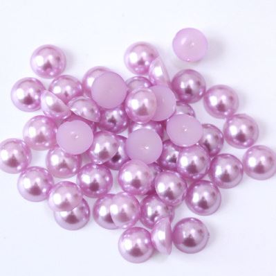 FLAT BACKED HALF PEARLS (Lilac)