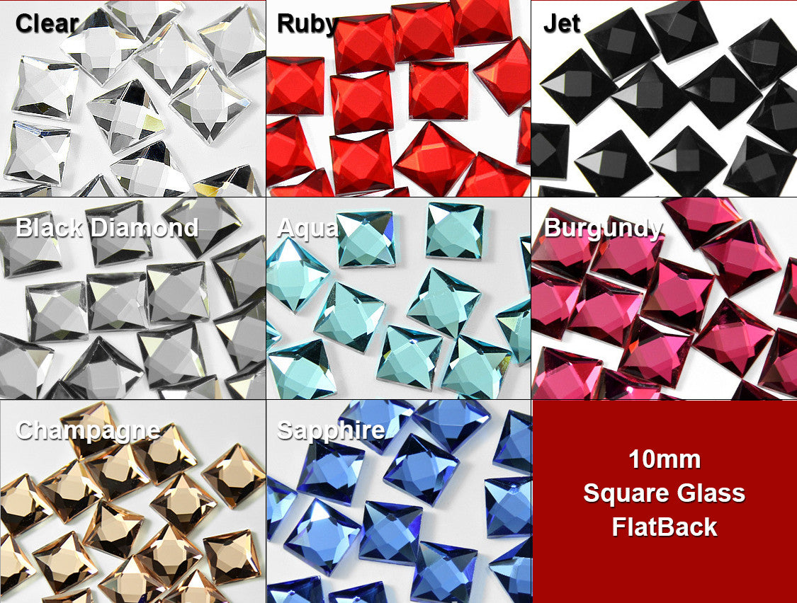 Square Rhinestone Pattern Square Glass Rhinestones (No Hotfix) – Avant Crystal