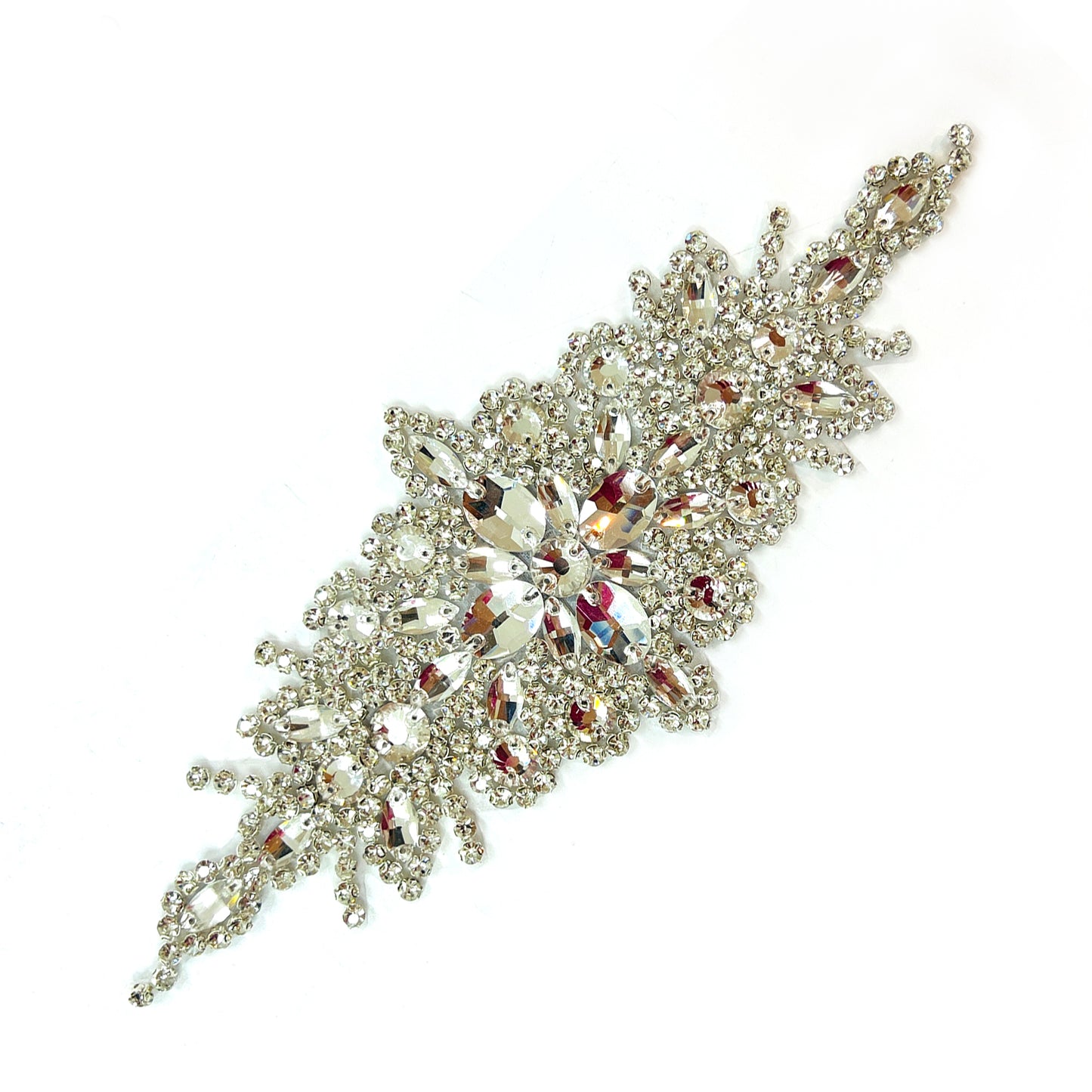 <Back Order> Hotfix Iron On Crystal Motif Pre-Made Crystal Pattern Design D