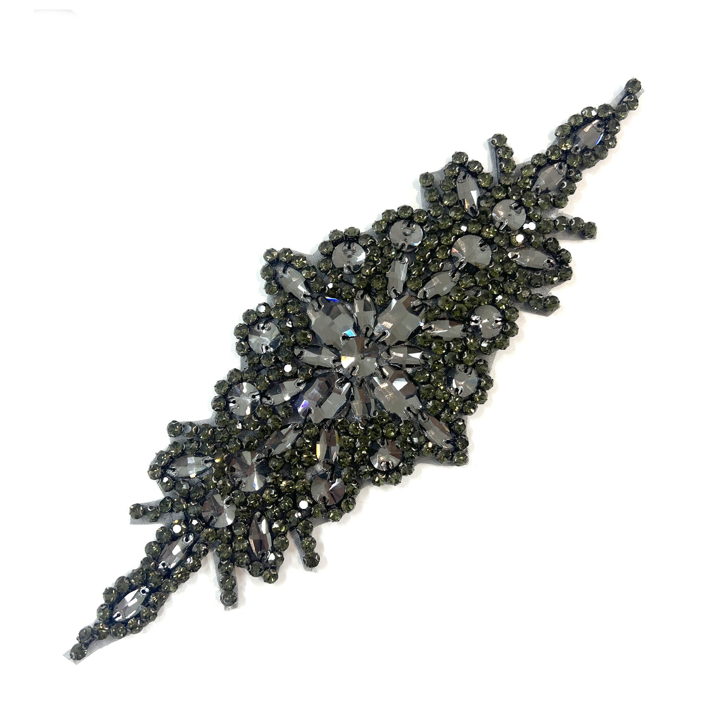 <Back Order> Hotfix Iron On Crystal Motif Pre-Made Crystal Pattern Design D