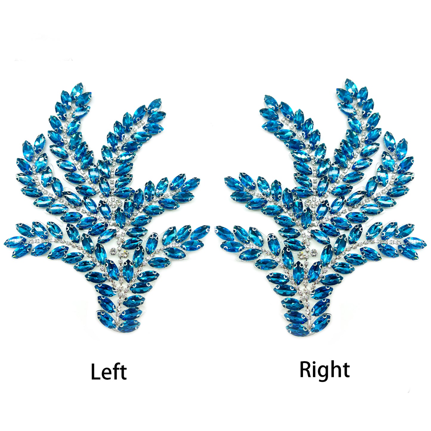 <Back Order> Hotfix Iron On Crystal Motif Pre-Made Crystal Pattern Design E